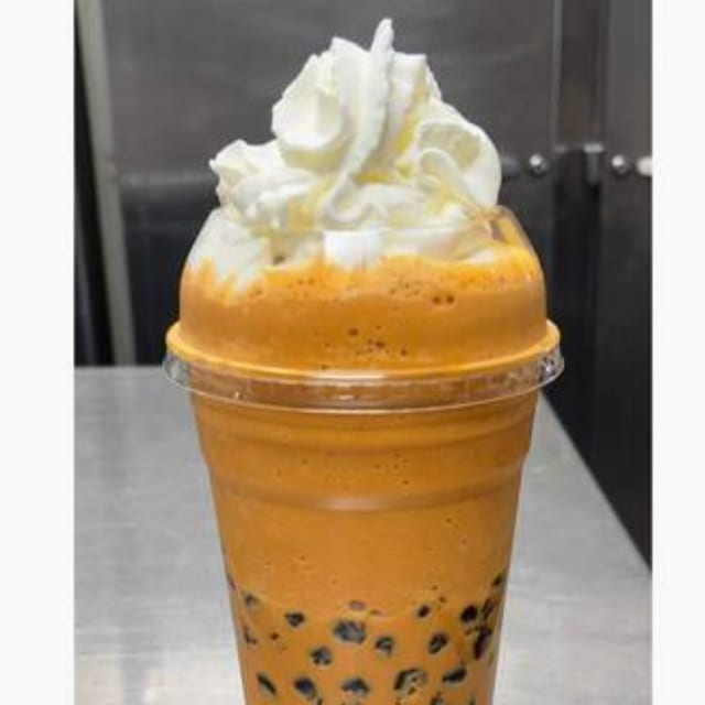 Thai Tea Blended Boba.