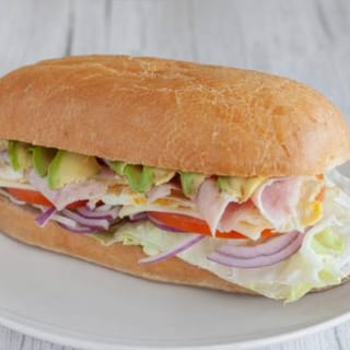 Torta Bread with Ham, Egg, Cheese and Mayo